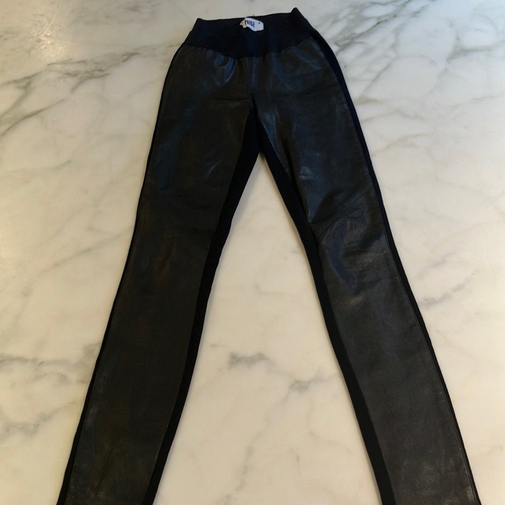 Paige Half-and-Hakf leather/nylon pants